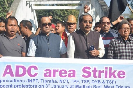 Tripura shutdown cripples life in ADC areas